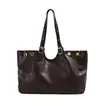 Bolso de hombro nuevo de gran capacidad con lunares, nuevo bolso tote de hombro para principios de otoño de 2026, moderno para el trabajo y los desplazamientos, bolso de axila