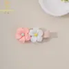 Novos Acessórios de Cabelo Infantis da Amazon, Presilhas de Cabelo de Flor de Acrílico para Meninas, Presilhas de Cabelo para Franja Lateral de Bebê, Acessórios de Cabelo