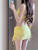 ¡Wow, Nuevo Traje de Baño, Bikini Sexy de Volantes Conjunto de Tres Piezas, Adelgazante, Vacaciones, Playa, Aguas Termales, Bolisi 2572