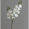 Filme de Alta Qualidade Phalaenopsis Artificial de Dois Ramos Arranjo de Flores Internas Ornamentos Decorativos Casa Sala de Estar Flores Artificiais
