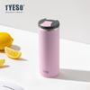 Tyeso Nueva Taza Térmica Portátil con Tapa abatible Taza para Beber Directamente Taza de Café Taza para Coche de Viaje Taza Refrigeradora