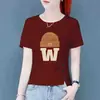 Camiseta de mujer de manga corta imitación algodón, nuevo estilo coreano verano 2024, corte holgado, adelgazante, con diseño de abertura irregular, top de moda