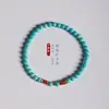 Pulsera de Carpa Auspiciosa Estilo Marea Nacional Personalizada Turquesa Avanzada Hecho a Mano Diseño DIY Pulsera de Arena Dorada Púrpura para Hombres y Mujeres