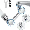 Brazo mecánico grifo universal salida de agua giratoria aireador boquilla de extensión conector boquilla de grifo basculante a prueba de salpicaduras