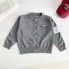 Valle del Viento 2026 Otoño Nuevo Estilo Coreano Versátil Elegante Cárdigan de Punto para Niños Suéter de Moda para Niños Primavera y Otoño