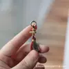Donut de Perla del Tíbet, Ágata Roja del Sur, Accesorio Decorativo Versátil, Pulsera DIY, Cuenta Espaciadora, Colgante de Cuerda Trenzada, Accesorio Creativo