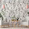 Pegatina de Pared Floral Romántica Autoadhesiva Papel Tapiz Resistente a la Humedad y al Moho Ecológico Lujo Ligero Decorativa para Pared de Dormitorio Armario Renovación