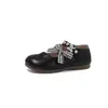 Zapatos de Cuero para Niñas 2026 Primavera y Otoño Estilo Nuevo Moño Diamantes de Imitación Calzado Bajo Tipo Princesa Versión Coreana Versátiles Zapatos de Estudiante para Niñas