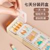 Caja de Medicamentos, Dispensador de Medicamentos, Dispensador de Pastillas para Personas Mayores, Mañana, Mediodía y Noche, Organizador de Pastillas de Siete Días a la Semana, Caja de Medicamentos Pequeña Portátil