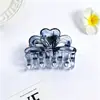 Garras de Cabelo Transparentes com Estampa de Leopardo de Tamanho Médio 4,5cm, Presilha de Cabelo Feminina para a Parte de Trás da Cabeça, Rabo de Cavalo Alto, Presilha Tubarão Quente de Venda Transfronteiriça