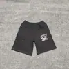 Pantalones Cortos Deportivos Casuales de Malla con Cordón y Estampado de Logo Francés Clásico Pintado a Mano Alcatraz