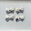 Cuadros Blanco y Negro Encaje Botón Lazo Accesorios Pasador Funda para Teléfono Celular Equipaje Zapatos Calcetines Accesorios de Ropa Accesorios DIY