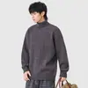 Suéter de Punto para Hombre con Cuello Alto Estilo Retro Japonés 2025 Otoño e Invierno Nuevo Versátil Casual Pulóver Moderno Grueso