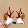 Pinzas para el Cabello de Navidad con Astas de Reno, Lindos Accesorios para el Cabello de Dibujos Animados para Niños, Regalo de Navidad para Cabello Rebelde