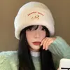 Chapéu de tricô rosa Hello Kitty para mulheres, chapéu de lã fofo com gato bordado, espessado e quente com proteção para as orelhas para o inverno