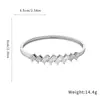 Pulsera de Cierre Rectangular con Circonita Irregular, Pulsera de Estilo de Nicho de Gama Alta, Joyería Personalizada Simple de Moda al por Mayor para Mujeres