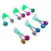 Sinos de Vara de Pesca Marítima Personalizados Alarme de Sino Duplo Colorido Sinos de Vara de Lançamento Espiral Pesca Noturna Acessórios de Vara de Pesca de Longo Alcance