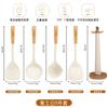 Colher de Sopa Doméstica para Comércio Exterior, Escumadeira de Silicone Espessa, Espátula para Panela Antiaderente, Colher de Grau Alimentício, Escumadeira de Silicone para Atacado de Cozinha