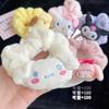 Ins Japonés Lindo Dibujo Animado Perro Oreja Grande Kulomi Anillo para el Cabello Corazón de Niña Felpa Anillo de Intestino Grande Suave Niña Estudiante Accesorios para el Cabello