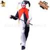 Clown Masculino Grande Preto e Branco Clown Engraçado cosplay Festa de Carnaval Performance de Palco Baile de Máscaras