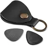 Chaveiro Porta Palheta de Couro para Guitarra. Estojo Protetor Porta Palheta de Guitarra. Chaveiro de Palheta