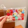 Elásticos de Cabelo Infantis Embalados com Pontas de Bola de Pelúcia, Elásticos de Cabelo para Menininhas Que Não Danificam o Cabelo, Faixas de Cabelo de Renda, Cordas Elásticas de Cabelo para Meninas