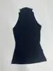 Suministro de Fábrica de Alta Calidad Top sin Mangas con Cuello Alto y Corte en el Hombro Ra "Caminando" Negro/Gris Claro