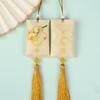 Amuleto de Oración Personalizado Estilo Nuevo de Doce Flores para Bendiciones, Seguridad en el Templo, Accesorios Colgantes Hanfu, Bolsita Vacía de Sachet con Borla