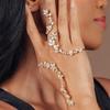 Pulseira de Zircônia Europeia e Americana Mais Vendida Pulseira de Corrente com Folhas de Personalidade Exagerada Estilo ins Acessórios Transfronteiriços Literários Pulseira