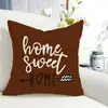Juego de cuatro fundas de almohada de lino estampadas, estilo moderno minimalista, para decoración de sofá del hogar, cojines para sala de estar al por mayor