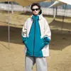Ootd Chaqueta de una sola capa para exteriores para hombres y mujeres, Primavera y Otoño, Holgada, Cortavientos e Impermeable, Ropa de Montañismo para Parejas, Estilo de Montaña Moderno
