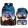 Liberación Rápida Transfronteriza Spider-Man Spider-Man Mochila Escolar Estudiante Niños Bolsa Escolar Periférica Bolso Escolar de Hombro Juego de Tres Piezas