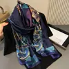 Nova Moda Estilo Primavera e Verão 2025 Lenço Longo de Seda Elegante Lenço Longo de Cetim Lijing para Mãe Leve Versátil para Viagem