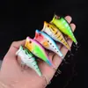 6,5cm 10g Isca artificial Luya pata de onda escalada de onda de onda deitada na superfície da água sistema atingiu o respingo isca de bass Luya cocked