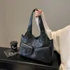 Bolso de Hombro Grande de Gran Capacidad Retro Europeo y Americano Transfronterizo 2026 Nuevo Estilo Bolso Cruzado Patchwork Bolso de Mujer Bolso Tote Simple de Cuero Suave