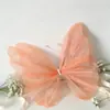 Decoração de casamento arco de borboleta, borboleta de flor de tule tridimensional artificial, arranjo de casamento, decorações para quarto e sala de estar