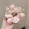 Goma de pelo de encaje de tulipán rosa para mujer, Accesorio de pelo de alta gama, Sujetador de coleta, Goma para el pelo de aspecto de hada, Nuevo modelo 2025