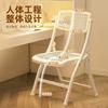 Silla plegable simple de plástico grueso, silla de oficina para computadora de casa, silla de conferencia portátil, silla de comedor, respaldo reclinable