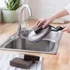 Esponja de esmeril para limpiar utensilios de cocina, limpieza del hogar, cepillo para lavavajillas, cepillo para ollas, eliminación de óxido, esponja de pulido, cepillo de limpieza