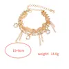 Fábrica de Origen Moda Europea y Americana Pulseras Multicapa Joyería Artesanal de Cuentas Personalizada Popular Metal Pulseras para Discoteca