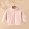 Jaqueta de Fleece Infantil para Meninos e Meninas, Cardigã com Zíper e Gola Alta, Estilo Outono e Inverno, Parte Superior Espessa e Quente