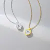 Pingente de Moissanita em Prata de Lei S925 em Formato de Coração Doce para Mulheres, Estilo Coreano e Japonês, Versátil, Simples, Moderno, Presente de Dia dos Namorados 520