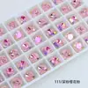 Diamante para Nail Art Dongzhou Autêntico 10mm Quadrado Gordo Fundo Pontiagudo Diamante para Joias DIY Acessórios Diamante de Vidro Colorido Revestido Brilhante Lote