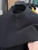Sudadera de Color Sólido con Cuello Redondo y Diseño de Media Botonadura para Hombres y Mujeres, Estilo Nuevo Perezoso de Moda, Top Holgado Elegante y Versátil
