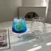 Vaso Corto Estilo Ins para Cóctel, Vaso para Bebidas, Vaso para Agua con Gas y Burbujas, Vaso Mezclador de Bebidas con Acabado de Alta Gama