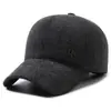 Gorro de Otoño e Invierno para Hombres de Mediana Edad y Mayores, Gorro Cálido de Abuelo con Forro de Felpa, Gorra de Béisbol para Papá que Protege los Oídos, Gorra de Béisbol Versátil de Lana