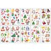 Pegatinas de Tatuaje Navideñas Nuevas de Dibujos Animados Transfronterizas para Fiestas Navideñas Infantiles, Pegatinas Temporales Temáticas Navideñas de Papá Noel y Árbol