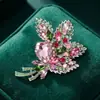 Grande broche diamante pino europeu e americano exagerado flores xale fivela acessórios corsage cardigan grande pino feminino maré