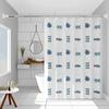 Cortina de ducha de baño de pez de línea cortina divisoria no perforada cortina PEVA moho impermeable variedad de colores opcional