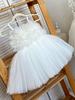 Nuevo Vestido de Moda para Bebé Niña de Un Año Estilo Coreano Vestido de Princesa Vestido de Boda de Cumpleaños para Bebé Vestido de Dama de Flor Falda Tutú